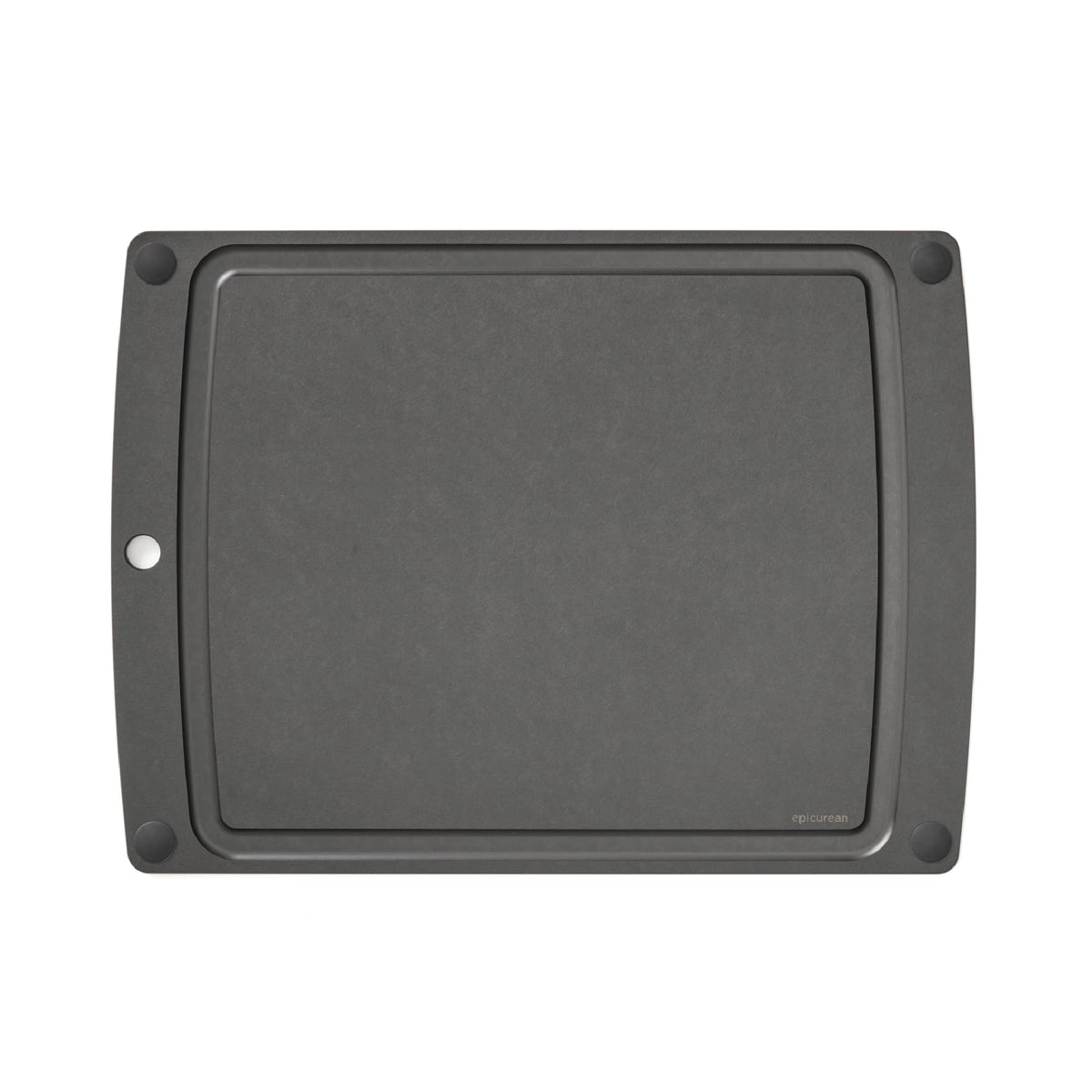 Epicurean All-In-One Cutting Board with Non-Slip Feet and Juice Groove, 14.5" × 11.25", Natural/Black