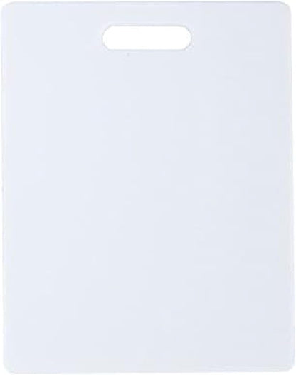 FARBERWARE Reversible Plastic Cutting Board, 8x10 Inch, White, Dishwasher Safe, Non-Porous and Durable for Chopping, Slicing, Prep, Easy to Store