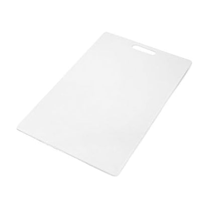 FARBERWARE Large Cutting Board, Dishwasher- Safe Plastic Chopping Board for Kitchen with Easy Grip Handle, 11in by 14in, White