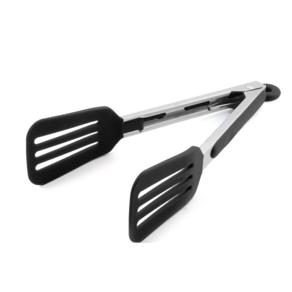 Cooking Tongs 9" and 12" Stainless Steel Kitchen Silicone Serving Tongs
