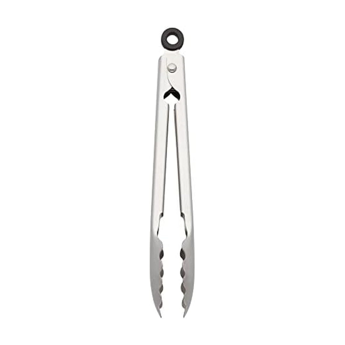 KitchenAid Gourmet Stainless Steel Serving Tongs with Hang Hook and Secure Closing Lock, 9 Inch, Stainless Steel