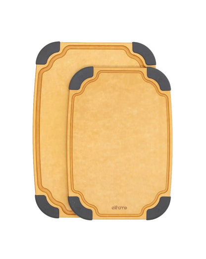 Elihome Essential Series Wood Fiber Cutting Board for Kitchen, Knife Friendly, Dishwasher Safe, Non-Slip Feet, Juice Groove, Reversible, Non-Porous, Eco Friendly, 10"x 7" SMALL
