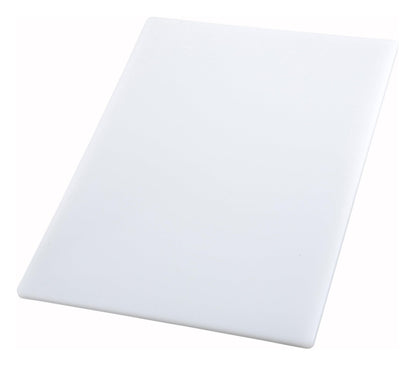 Winco 6" x 10" White Heavy-Duty Plastic Cutting Board