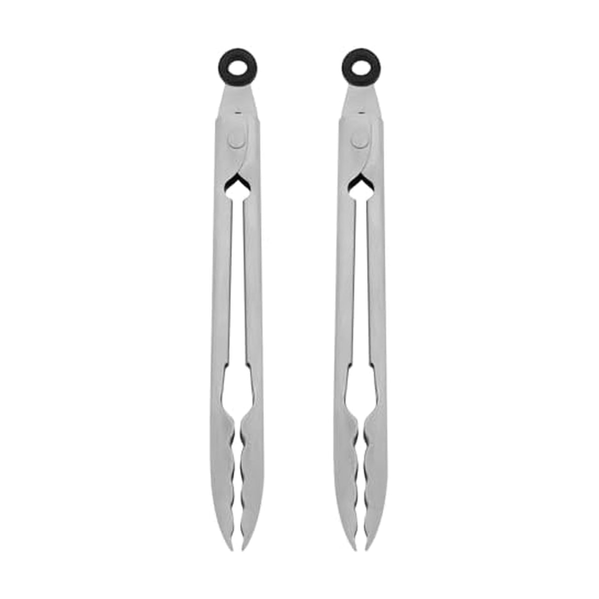 KitchenAid Gourmet Stainless Steel Serving Tongs with Hang Hook and Secure Closing Lock, 9 Inch, Stainless Steel