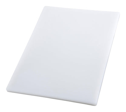 Winco 6" x 10" White Heavy-Duty Plastic Cutting Board