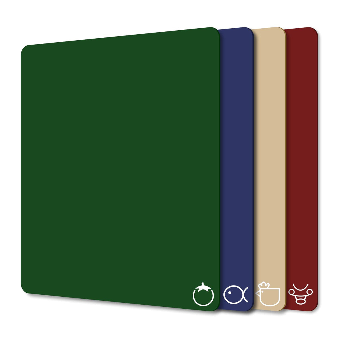 WK Flexible Plastic Cutting Boards Mats for Kitchen, Flexible Non Slip Cutting Mat, Thin Cutting Sheets, BPA Free, Dishwasher Safe, Multi Sizes