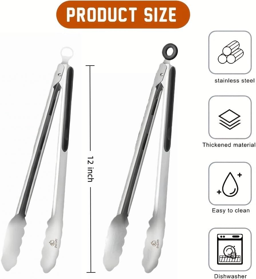 Tongs for Cooking 2 PCS of 12"
