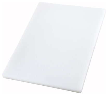 Winco 6" x 10" White Heavy-Duty Plastic Cutting Board