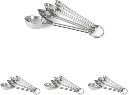 Martha Stewart Richburn 4-Piece Gold Stainless Steel Measuring Spoons Set – Durable and Stylish Kitchen Measuring Tools for Precise Baking and Cooking