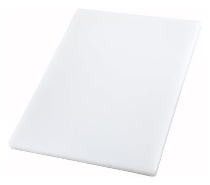 Winco 6" x 10" White Heavy-Duty Plastic Cutting Board
