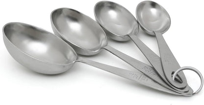 Lindy's MPC4 4-Piece Stainless Steel Measuring Scoop Set,Silver, 9 inches long