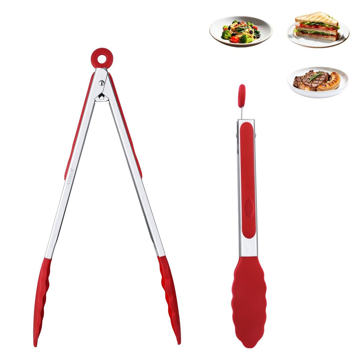 7 Inch Silicone Kitchen Tongs,Heat Resistant Cooking Utensils