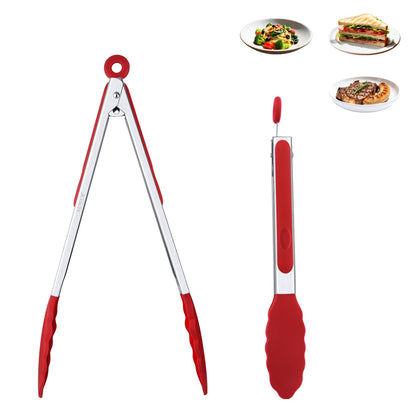 7 Inch Silicone Kitchen Tongs,Heat Resistant Cooking Utensils