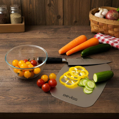 Cutting Board, 100% Pure 18/8 Stainless Steel Cutting Board Double Sided,Chopping Board for Kitchen, Dishwasher Safe Chopping Board for Meat, Vegetables or Fruit(11.5"L x 8"W)