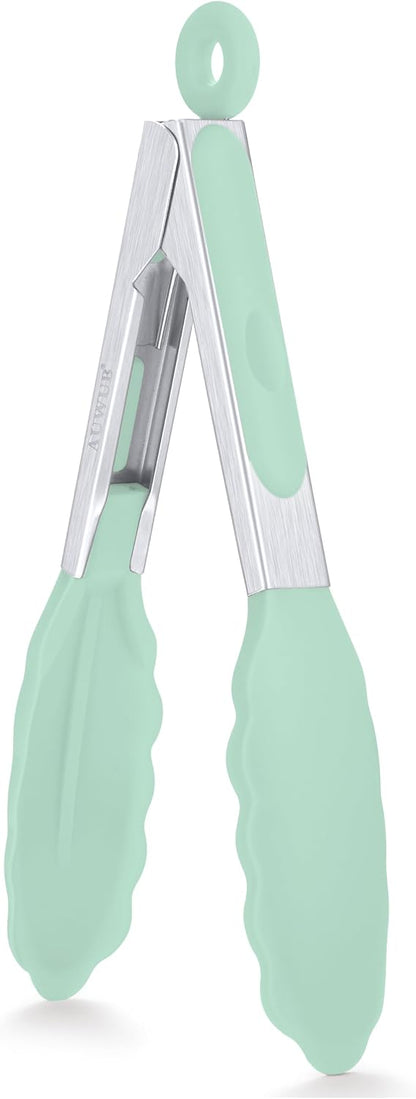 7 Inch Silicone Kitchen Tongs,Heat Resistant Cooking Utensils