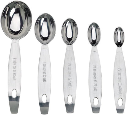 Cuisipro Stainless Steel Measuring Spoon Set Silver, Standard