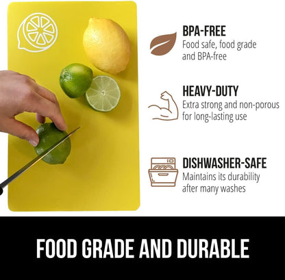 GORILLA GRIP BPA-Free Flexible Cutting Board, Set of 4, Multicolor