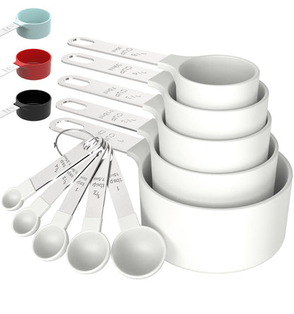 Measuring Cups & Spoons Set, Stackable Cups and Spoons