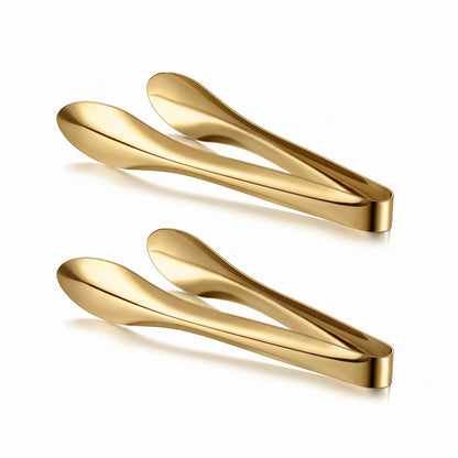 2 Pack Silver Polished Serving Tongs 9 Inch,12 Inch