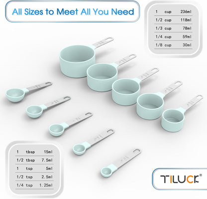 Measuring Cups & Spoons Set, Stackable Cups and Spoons