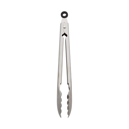 KitchenAid Gourmet Stainless Steel Serving Tongs with Hang Hook and Secure Closing Lock, 9 Inch, Stainless Steel