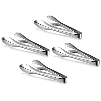 2 Pack Silver Polished Serving Tongs 9 Inch,12 Inch