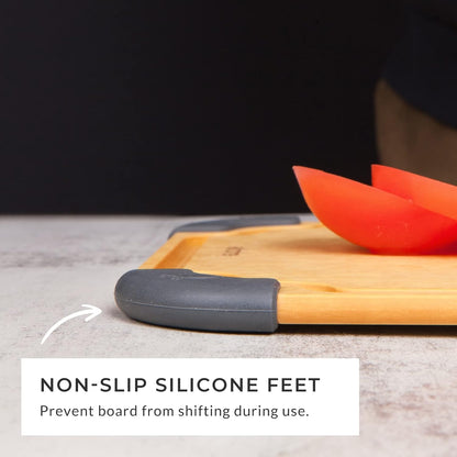Elihome Essential Series Wood Fiber Cutting Board for Kitchen, Knife Friendly, Dishwasher Safe, Non-Slip Feet, Juice Groove, Reversible, Non-Porous, Eco Friendly, 10"x 7" SMALL