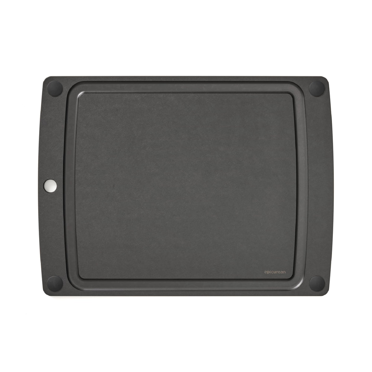 Epicurean All-In-One Cutting Board with Non-Slip Feet and Juice Groove, 10" × 7", Natural/Black
