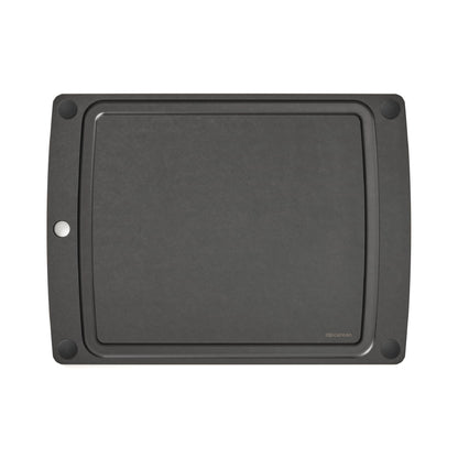 Epicurean All-In-One Cutting Board with Non-Slip Feet and Juice Groove, 10" × 7", Natural/Black