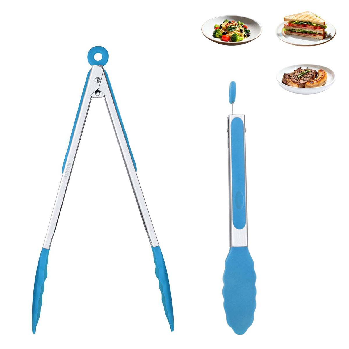 7 Inch Silicone Kitchen Tongs,Heat Resistant Cooking Utensils