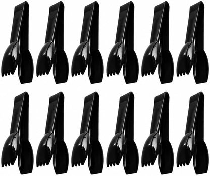New Star Foodservice 42290 Utility Tong, Black, 6 Inch, Set of 12