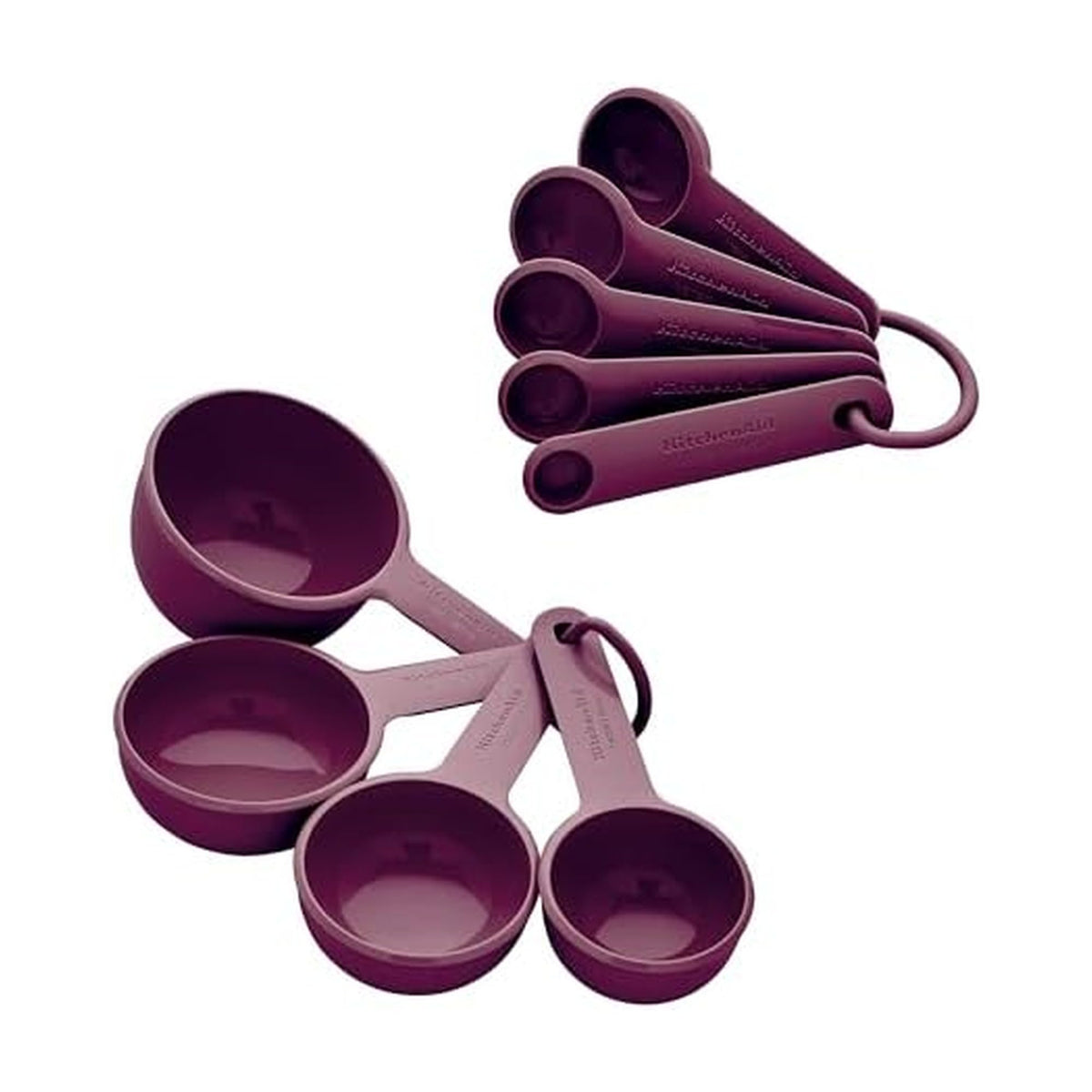 KitchenAid Universal Easy To Read Measuring Cup and Spoon Set with Soft Grip Handle for Maximum Control, Hang Hole and Nesting For Easy Storage, Dishwasher Safe, 9 Piece, Pistachio