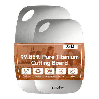 Cutting Board, 100% Pure 18/8 Stainless Steel Cutting Board Double Sided,Chopping Board for Kitchen, Dishwasher Safe Chopping Board for Meat, Vegetables or Fruit(11.5"L x 8"W)