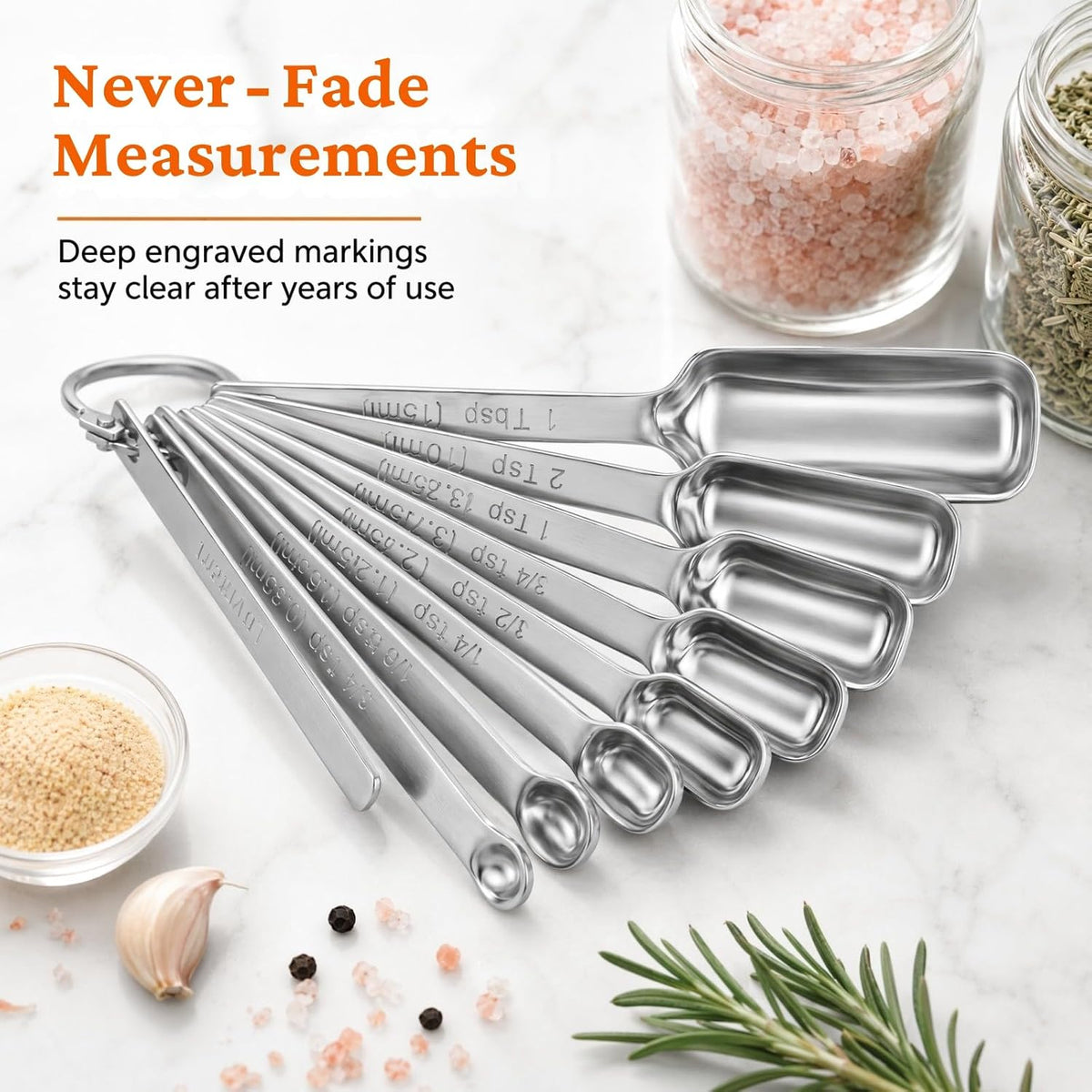30PCS Measuring Cups and Spoons Set, 7 Nesting Measuring Cups, 18 Measuring Spoons and 5 Mini Spoons, Stainless Steel Kitchen Measuring Set for Dry and Liquid Ingredients, Perfect for Cooking & Baking
