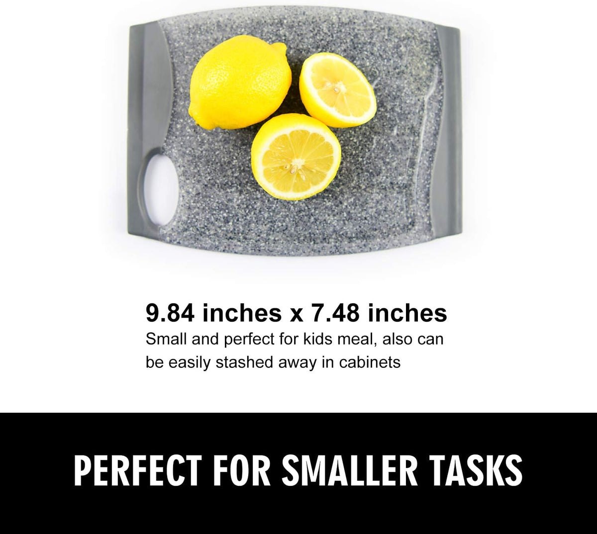7.48" Small Plastic Cutting Board for Small Kitchen Task (Grey)