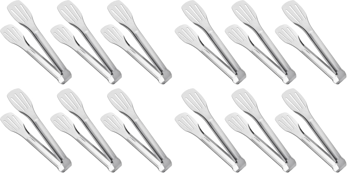 Serving Tong Kitchen Tongs,Buffet Tongs, Stainless Steel Food Tong Serving Tong,small tongs 6 Pack (7 Inch)