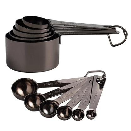Gold Measuring Spoons, 6 Piece Set, 18/8 Stainless Steel