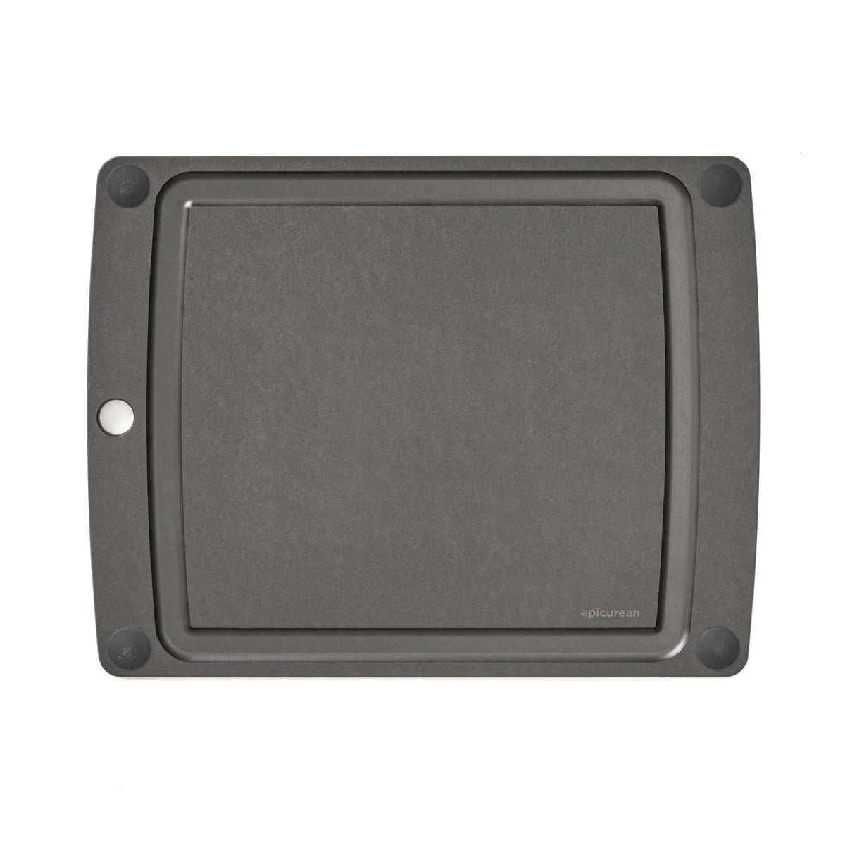 Epicurean All-In-One Cutting Board with Non-Slip Feet and Juice Groove, 14.5" × 11.25", Natural/Black