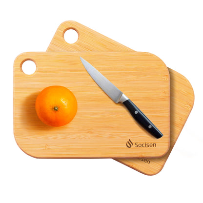 2 Pack Small Teak Wood Cutting Board for Kitchen 8.6" x 6" Mini Wooden Charcuterie Boards Lightweight Chopping Board Non Toxic Serving Board Tiny Chef Set Camping Fruit Lemon Sandwich Cheese Board