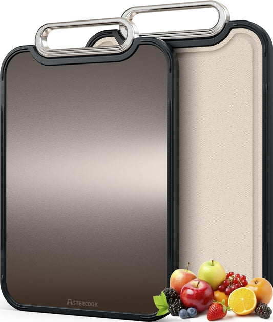 Astercook Titanium Cutting Board for Kitchen, 2-in-1, 16 x 11 in