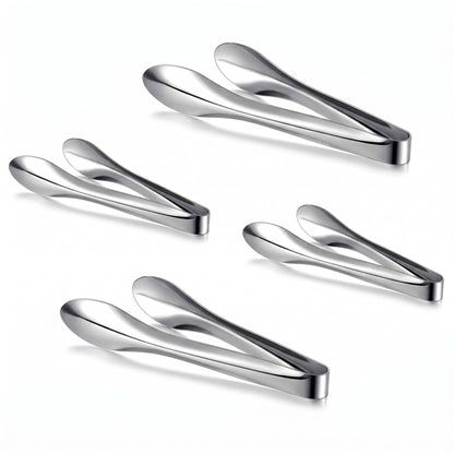 2 Pack Silver Polished Serving Tongs 9 Inch,12 Inch