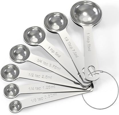 TILUCK Stainless Steel Measuring Cups & Spoons Set,Coffee Scoop Spoon