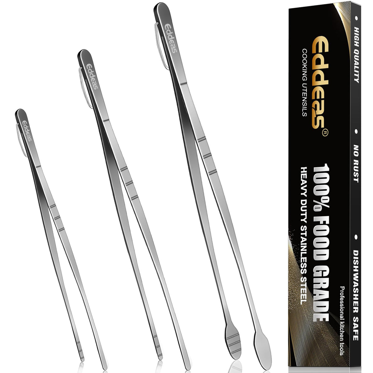 Metal Tongs For Cooking Up To 600°F Kitchen Tongs 3PCS - 9", 12 inch
