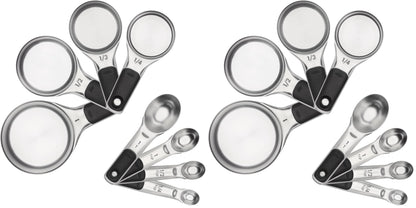 OXO Good Grips 8 Piece Stainless Steel Measuring Cups and Spoons Set