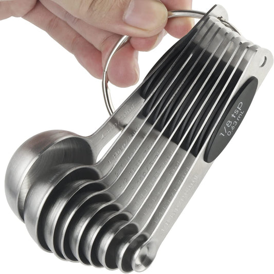Magnetic Measuring Spoons Set of 9 Stainless Steel Measuring Spoons