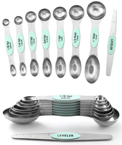 Spring Chef Stainless Steel 8 Magnetic Measuring Spoons Set, Desert Sunset