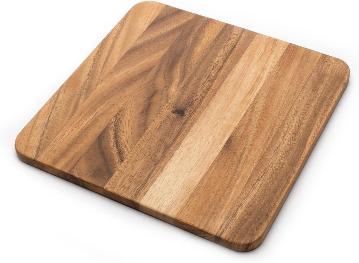 Ironwood Gourmet Square Cutting Board, Acacia Wood 0.5 x 9 x 9 inches