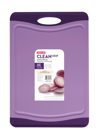 Neoflam Flutto Poly Cutting Board - Purple, Durable Plastic, Knife-Scratch Resistant, Large Handle, Kitchen Essential (11.5 x 8 x 0.4 inches)