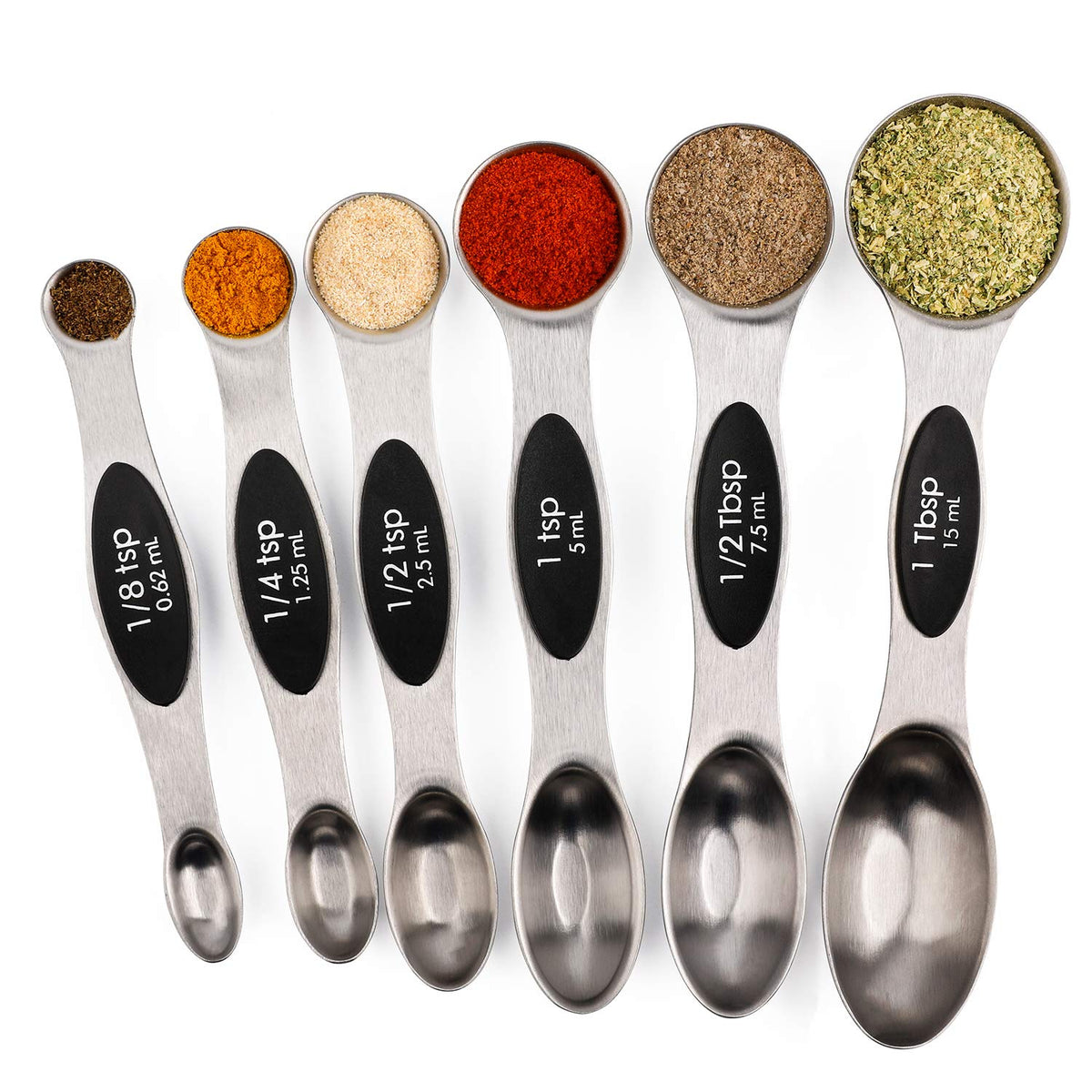 Magnetic Measuring Spoons Set Stainless Steel Dual Sided Measuring Spoons