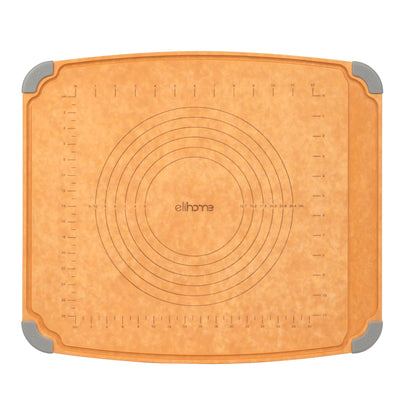 Elihome Essential Series Wood Fiber Cutting Board for Kitchen, Knife Friendly, Dishwasher Safe, Non-Slip Feet, Juice Groove, Reversible, Non-Porous, Eco Friendly, 10"x 7" SMALL